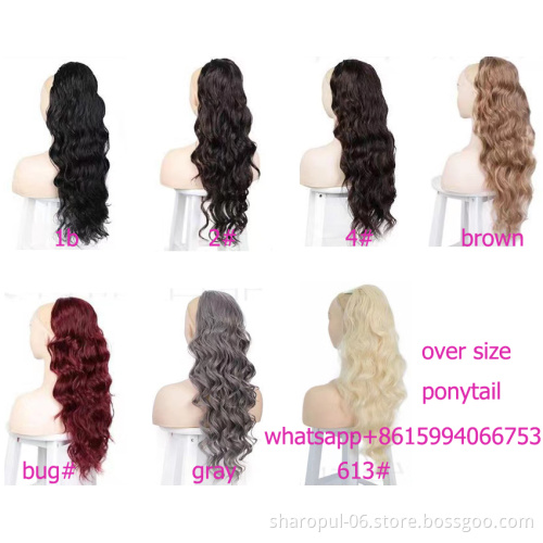 ponytail attachment hair long and short length water wave kinky curly pixie curl
